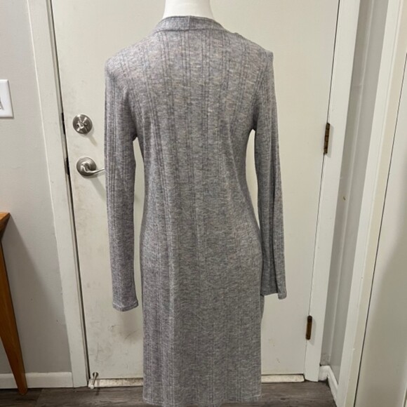 Maurices Womens Gray Button Front Long Sleeve Long Cardigan Side Slits Sz Small - Picture 7 of 12